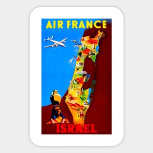 Air France - Israel Vintage Travel Sticker